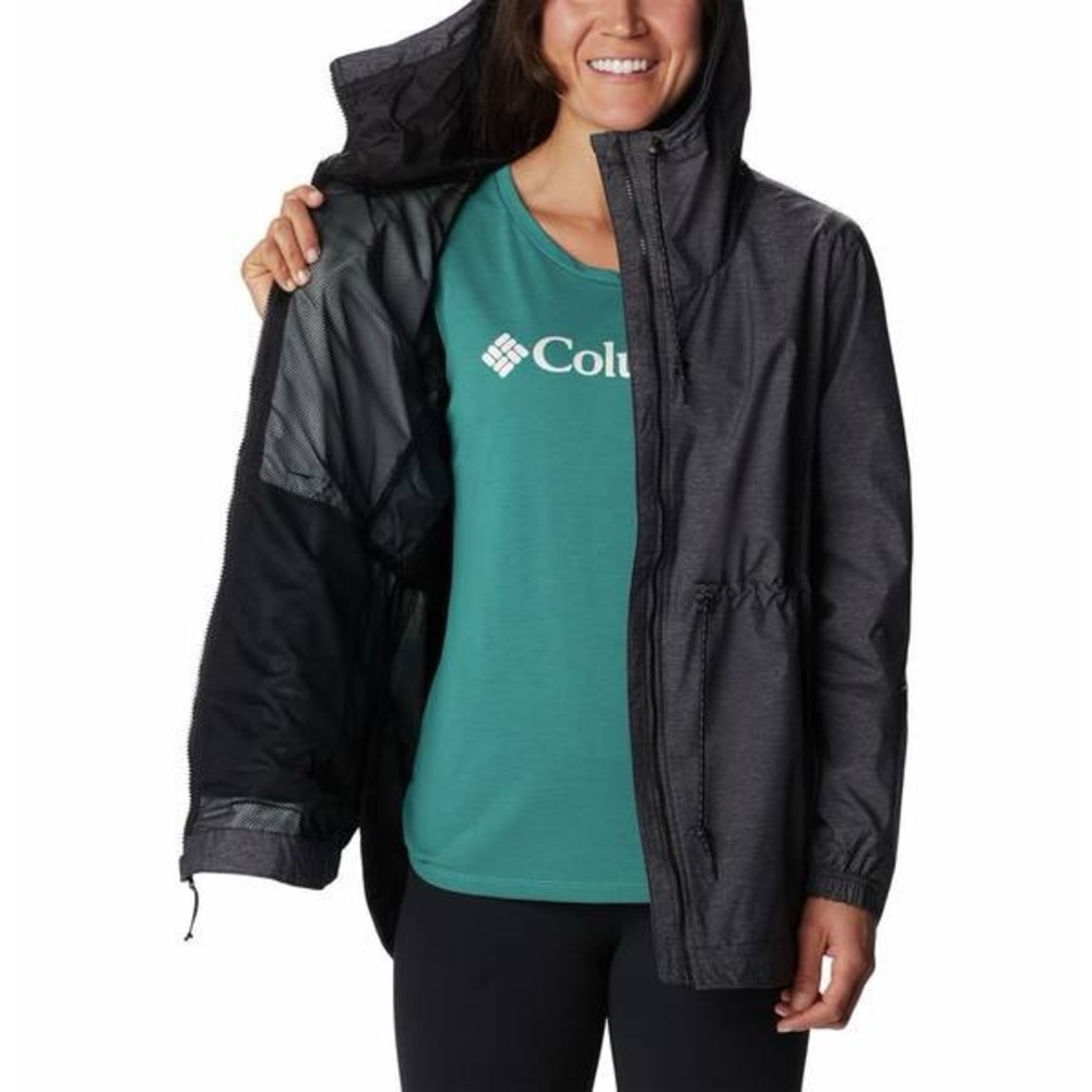 LAST CHANCE! Women's Columbia Charcoal Hooded Zip-Up Windbreaker